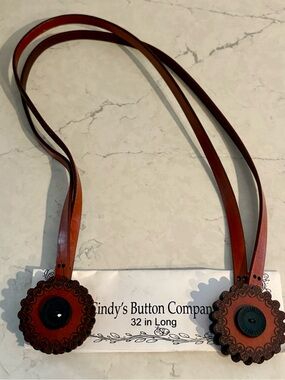 Cindy’s Button Co. 32" Leather Purse Strap